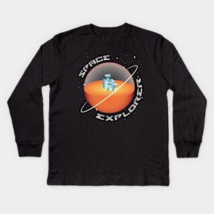 Space Explorer Kids Long Sleeve T-Shirt